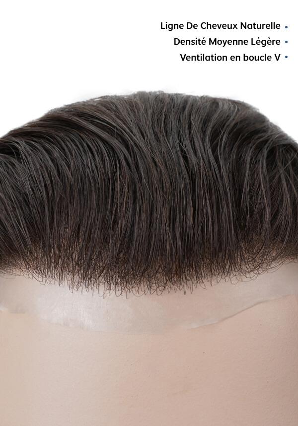 complement capillaire superskin v ligne de cheveux naturel et densite de cheveux moyenne legere