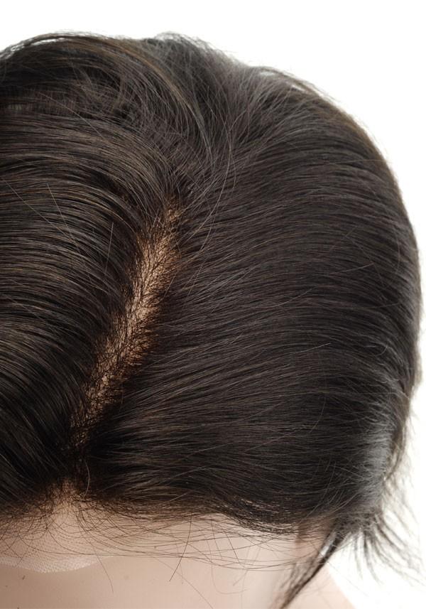 Système de cheveux de dentelle avec une densité moyenne